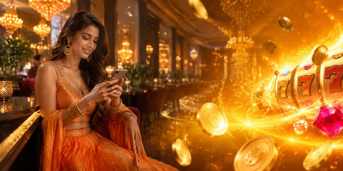 Mobile slot game playing on a smartphone during Diwali festival in India