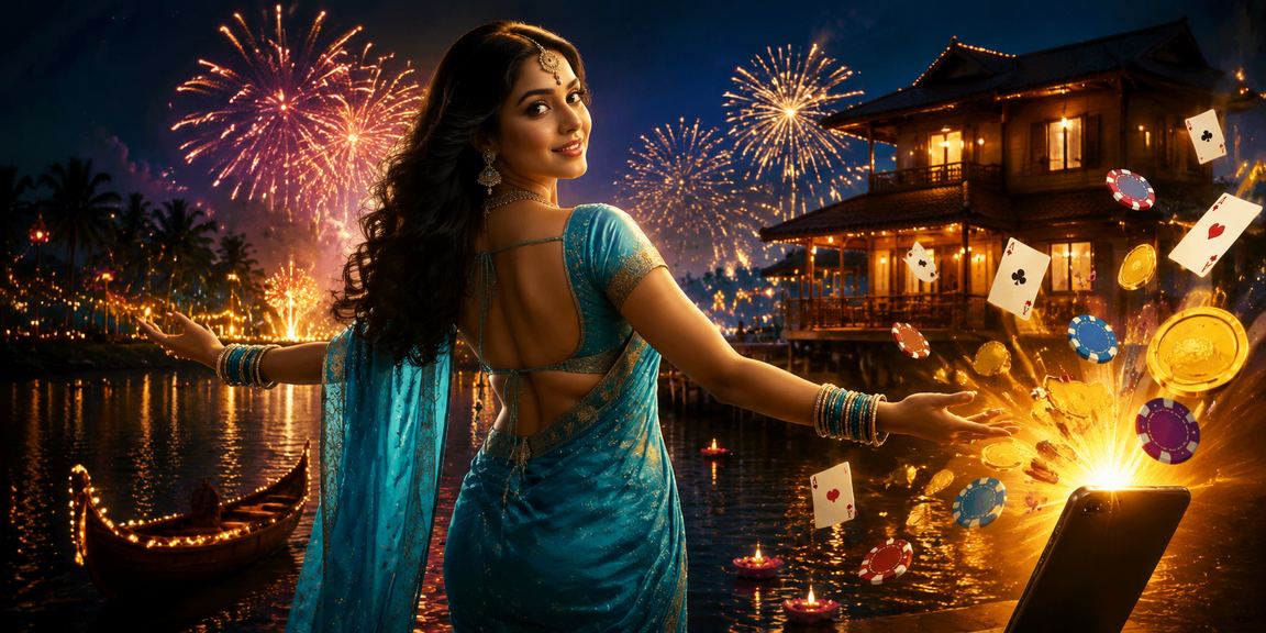 An Indian player enjoying online casino games in Kerala